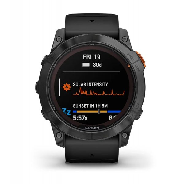 GARMIN FENIX 7X PRO SOLAR SLATE GRAY С BLACK КАИШКА  1