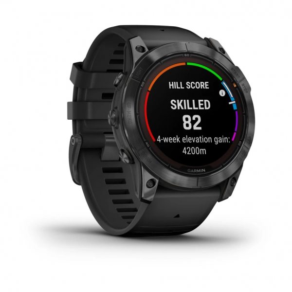 GARMIN FENIX 7X PRO SOLAR SLATE GRAY С BLACK КАИШКА  2