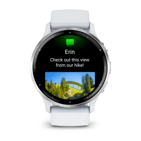 GARMIN VENU 3 SILVER БЕЗЕЛ С WHITESTONE КОРПУС И СИЛИКОНОВА КАИШКА 3
