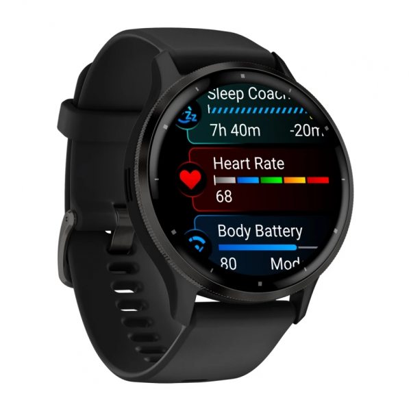 GARMIN VENU 3 SLATE БЕЗЕЛ С BLACK КОРПУС И СИЛИКОНОВА КАИШКА 2