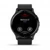 Garmin Venu 3 Slate безел с Black корпус и кожена каишка 1