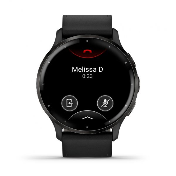 GARMIN VENU 3 SLATE БЕЗЕЛ С BLACK КОРПУС И КОЖЕНА КАИШКА 1