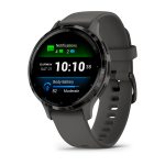 Garmin Venu 3S Slate безел с Pebble Gray корпус и силиконова каишка