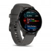 Garmin Venu 3S Slate безел с Pebble Gray корпус и силиконова каишка 2