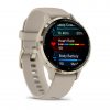Garmin Venu 3S Soft Gold безел с French Grey корпус и силиконова каишка 2