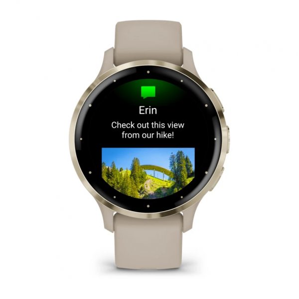 GARMIN VENU 3S SOFT GOLD БЕЗЕЛ С FRENCH GREY КОРПУС И СИЛИКОНОВА КАИШКА 3