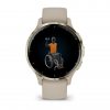 Garmin Venu 3S Soft Gold безел с French Grey корпус и силиконова каишка 4