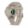 Garmin Venu 3S Soft Gold безел с French Grey корпус и силиконова каишка 5