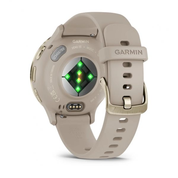 GARMIN VENU 3S SOFT GOLD БЕЗЕЛ С FRENCH GREY КОРПУС И СИЛИКОНОВА КАИШКА 5