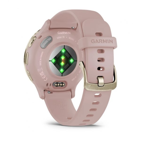 GARMIN VENU 3S SOFT GOLD БЕЗЕЛ С DUST ROSE КОРПУС И СИЛИКОНОВА КАИШКА 5