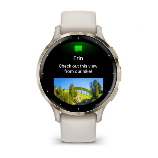 GARMIN VENU 3S SOFT GOLD БЕЗЕЛ С IVORY КОРПУС И СИЛИКОНОВА КАИШКА 3
