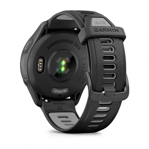 GARMIN FORERUNNER 265 BLACK БЕЗЕЛ И КОРПУС С BLACK/POWDER GRAY СИЛИКОНОВА КАИШКА  5