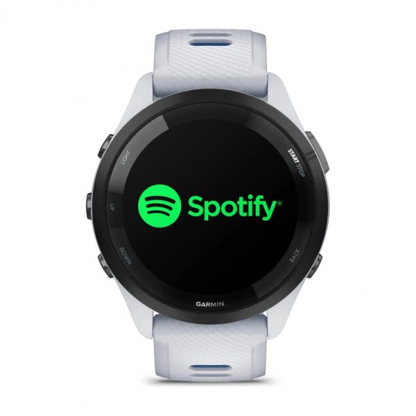 GARMIN FORERUNNER 265 BLACK БЕЗЕЛ С WHITESTONE КОРПУС И WHITESTONE/TIDAL BLUE СИЛИКОНОВА КАИШКА  4