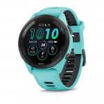 Garmin Forerunner 265 Black безел с Aqua корпус и Aqua/Black силиконова каишка
