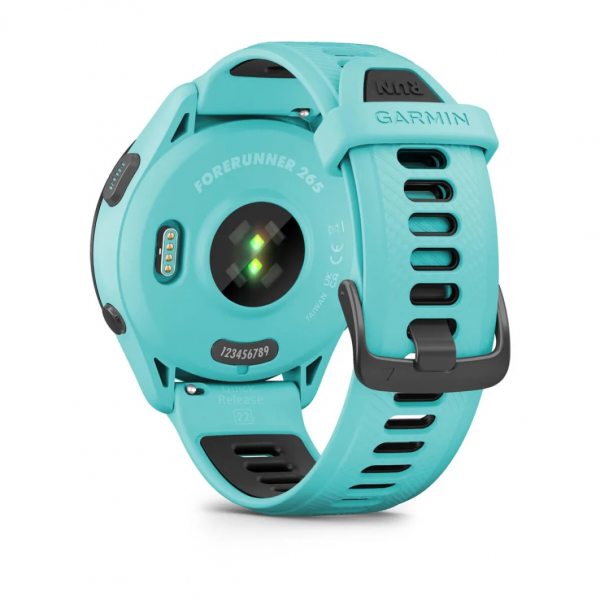 GARMIN FORERUNNER 265 BLACK БЕЗЕЛ С AQUA КОРПУС И AQUA/BLACK СИЛИКОНОВА КАИШКА 5