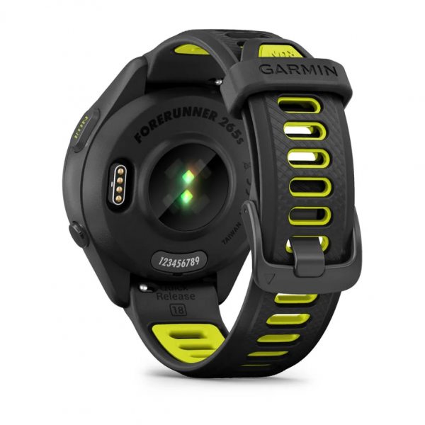GARMIN FORERUNNER 265S BLACK БЕЗЕЛ И КОРПУС С BLACK/AMP YELLOW СИЛИКОНОВА КАИШКА 5