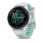 Garmin Forerunner 265S Black безел с Whitestone корпус и Whitestone/Neo Tropic силиконова каишка