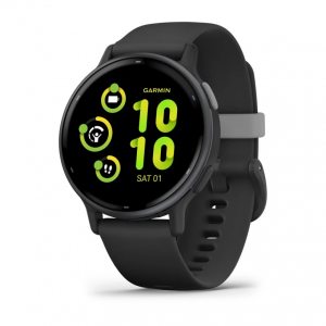 Garmin Vivoactive 5 Slate безел с Black корпус и силиконова каишка 