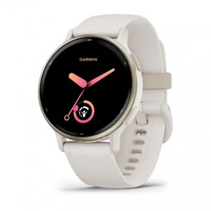 Garmin Vivoactive 5 Cream Gold безел с Ivory корпус и силиконова каишка