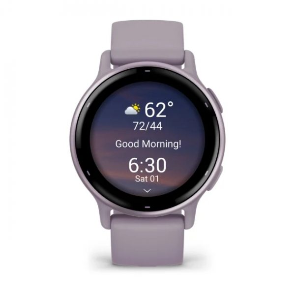 GARMIN VIVOACTIVE 5 METALLIC ORCHID БЕЗЕЛ С ORCHID КОРПУС И СИЛИКОНОВА КАИШКА 3