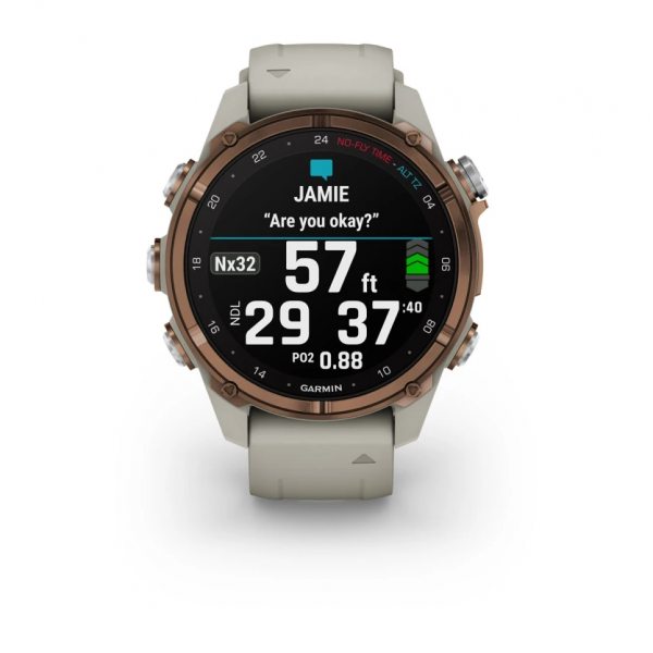 GARMIN DESCENT MK3I 43ММ BRONZE PVD ТИТАН С FRENCH GREY СИЛИКОНОВА КАИШКА 1