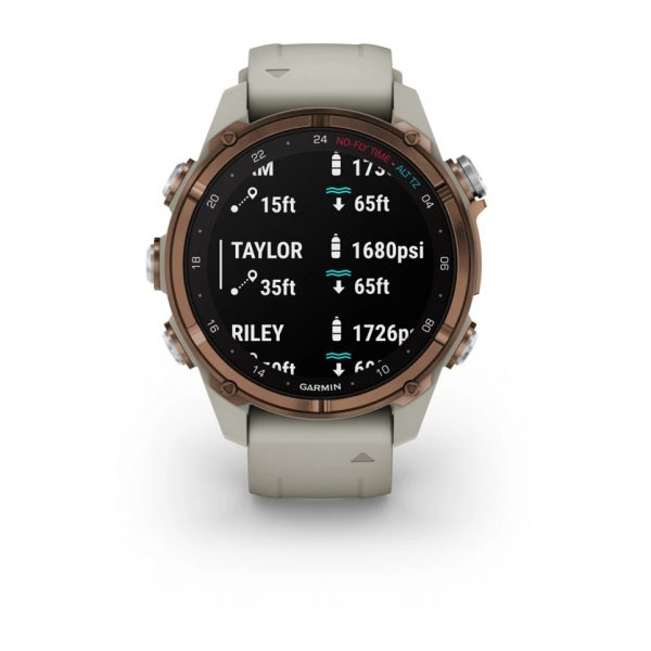 GARMIN DESCENT MK3I 43ММ BRONZE PVD ТИТАН С FRENCH GREY СИЛИКОНОВА КАИШКА 3