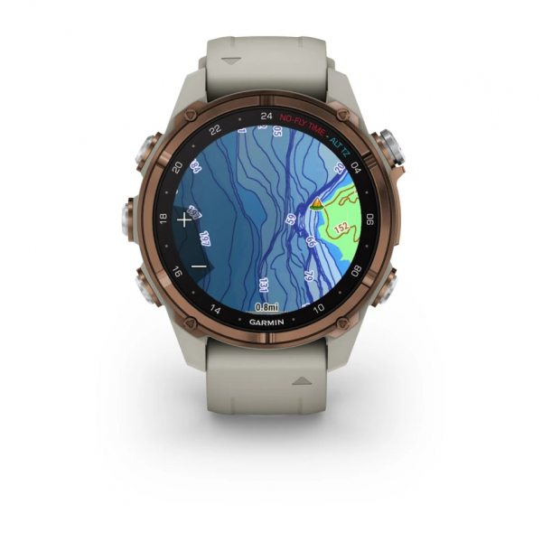GARMIN DESCENT MK3I 43ММ BRONZE PVD ТИТАН С FRENCH GREY СИЛИКОНОВА КАИШКА 4