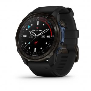 Garmin Descent Mk3i 51мм Carbon Grey DLC титан с черна силиконова каишка