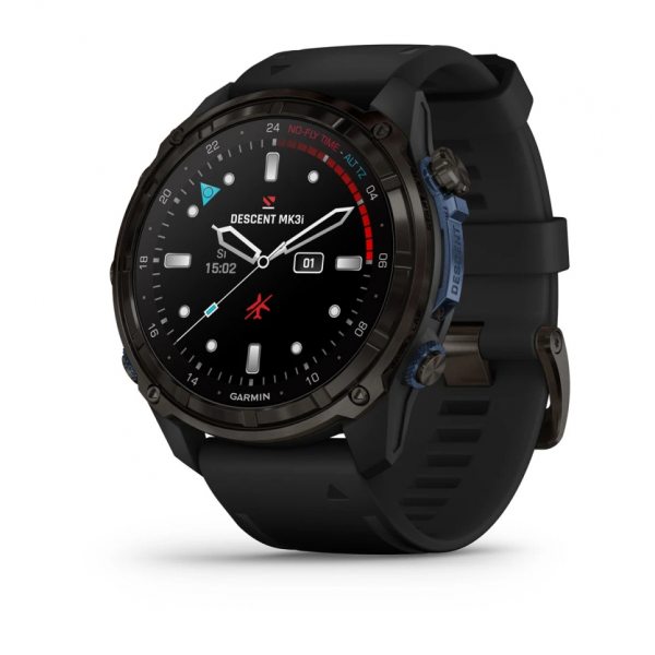 GARMIN DESCENT MK3I 51ММ CARBON GREY DLC ТИТАН С ЧЕРНА СИЛИКОНОВА КАИШКА