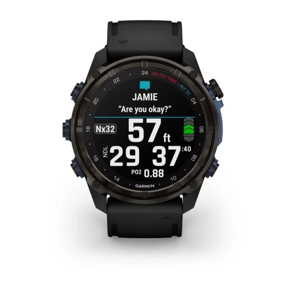 GARMIN DESCENT MK3I 51ММ CARBON GREY DLC ТИТАН С ЧЕРНА СИЛИКОНОВА КАИШКА 1