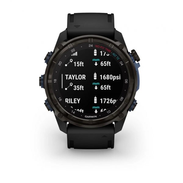 GARMIN DESCENT MK3I 51ММ CARBON GREY DLC ТИТАН С ЧЕРНА СИЛИКОНОВА КАИШКА 3