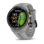 Garmin Approach S70 42 мм черен керамичен безел с Powder Grey силиконова каишка