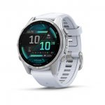 Garmin Fenix 8 43mm AMOLED Silver с Whitestone силиконова каишка
