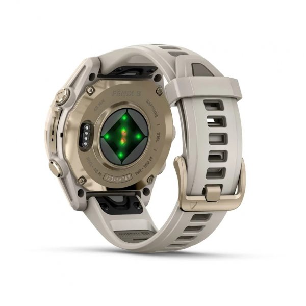 GARMIN FENIX 8 43MM AMOLED SAPPHIRE SOFT GOLD С FOG GRAY/DARK SANDSTONE СИЛИКОНОВА КАИШКА 10