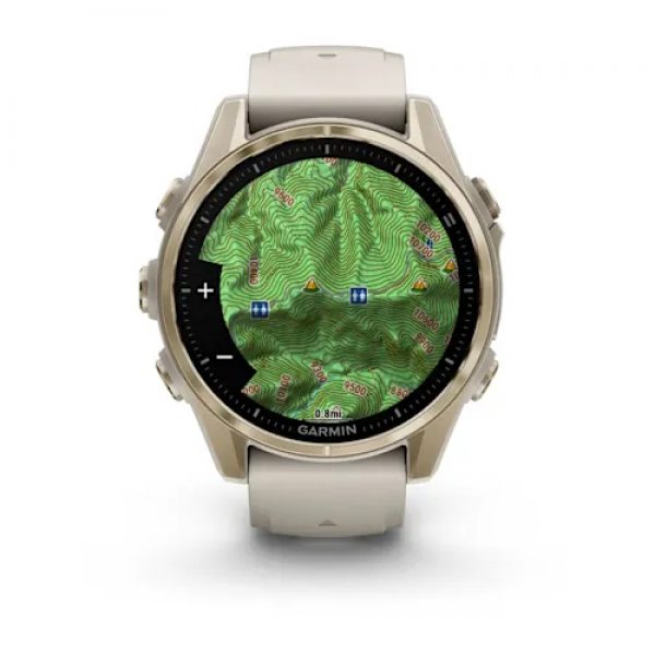 GARMIN FENIX 8 43MM AMOLED SAPPHIRE SOFT GOLD С FOG GRAY/DARK SANDSTONE СИЛИКОНОВА КАИШКА 4