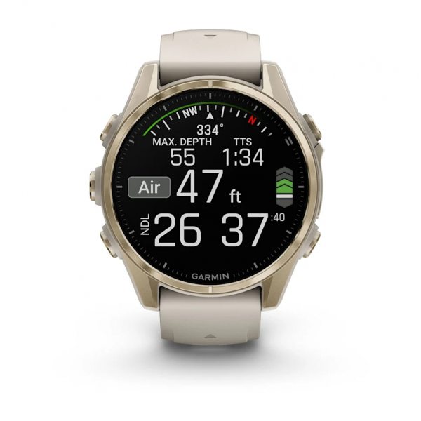 GARMIN FENIX 8 43MM AMOLED SAPPHIRE SOFT GOLD С FOG GRAY/DARK SANDSTONE СИЛИКОНОВА КАИШКА 6