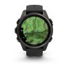 Garmin Fenix 8 43mm AMOLED Sapphire Carbon Gray DLC Titanium с Black/Pebble Gray силиконова каишка 4