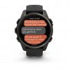 Garmin Fenix 8 43mm AMOLED Sapphire Carbon Gray DLC Titanium с Black/Pebble Gray силиконова каишка 8