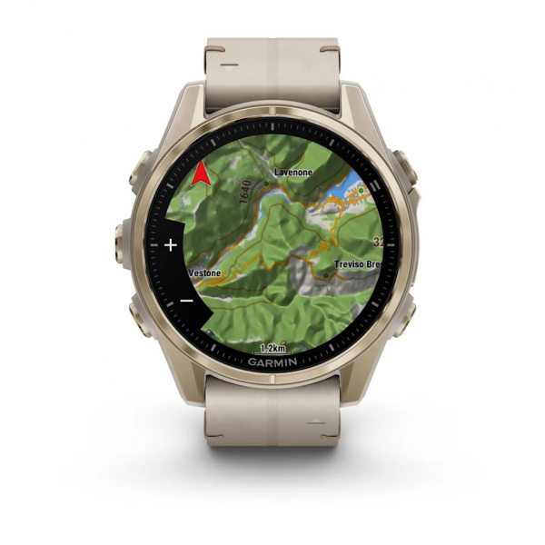 GARMIN FENIX 8 43MM AMOLED SAPPHIRE SOFT GOLD STAINLESS STEEL С FOG GRAY КОЖЕНА КАИШКА 5