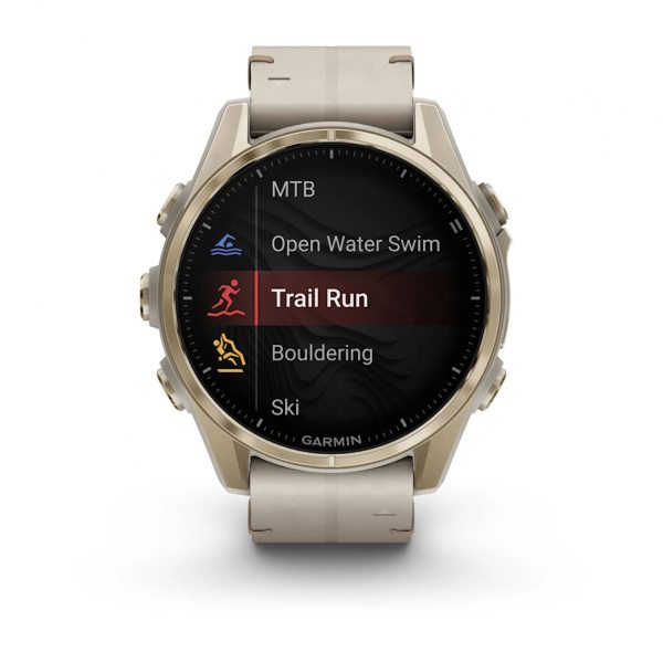GARMIN FENIX 8 43MM AMOLED SAPPHIRE SOFT GOLD STAINLESS STEEL С FOG GRAY КОЖЕНА КАИШКА 6