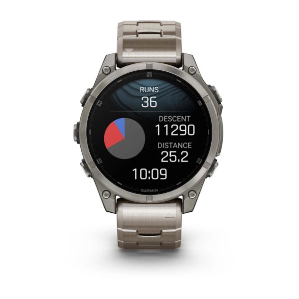 GARMIN FENIX 8 47MM AMOLED SAPPHIRE TITANIUM С VENTED ТИТАНИЕВА КАИШКА  7