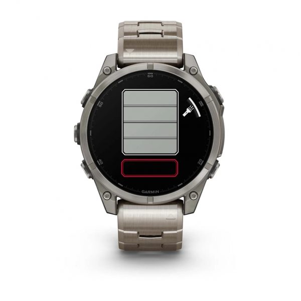GARMIN FENIX 8 47MM AMOLED SAPPHIRE TITANIUM С VENTED ТИТАНИЕВА КАИШКА  8