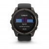 Garmin Fenix 8 51mm Solar Sapphire Carbon Gray DLC Titanium с Black/Pebble Gray силиконова каишка  3