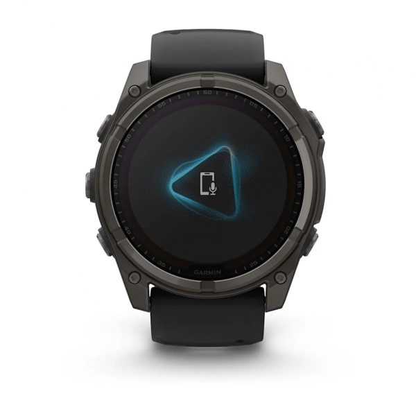GARMIN FENIX 8 51MM SOLAR SAPPHIRE CARBON GRAY DLC TITANIUM С BLACK/PEBBLE GRAY СИЛИКОНОВА КАИШКА  4