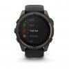 Garmin Fenix 8 51mm Solar Sapphire Carbon Gray DLC Titanium с Black/Pebble Gray силиконова каишка  5