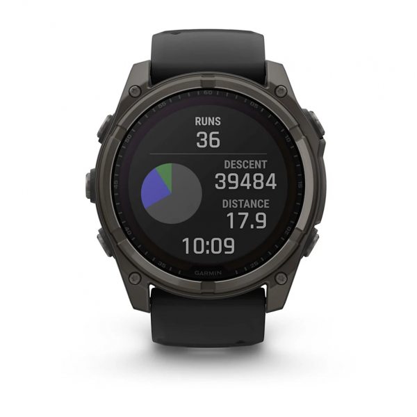 GARMIN FENIX 8 51MM SOLAR SAPPHIRE CARBON GRAY DLC TITANIUM С BLACK/PEBBLE GRAY СИЛИКОНОВА КАИШКА  7