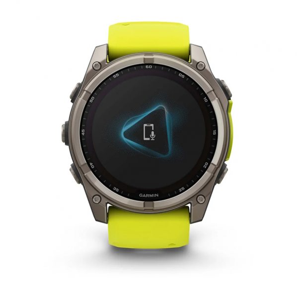 GARMIN FENIX 8 51MM SOLAR SAPPHIRE TITANIUM С AMP YELLOW/GRAPHITE СИЛИКОНОВА КАИШКА 4