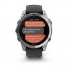 Garmin Fenix E 47 мм AMOLED Stainless Steel с Black силиконова каишка  9