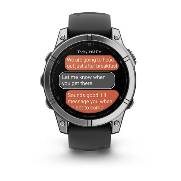 GARMIN FENIX E 47 ММ AMOLED STAINLESS STEEL С BLACK СИЛИКОНОВА КАИШКА  9