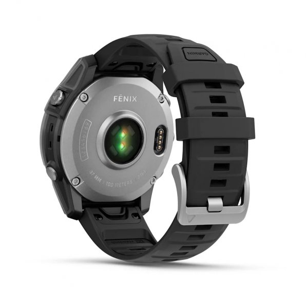 GARMIN FENIX E 47 ММ AMOLED STAINLESS STEEL С BLACK СИЛИКОНОВА КАИШКА  10